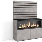 Skraut home - buffet, bahut, meuble de rangement, 107x145x35 cm, chambre � coucher, pi�ce, chemin�e �lectrique ...