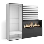 Buffet, bahut, meuble de rangement, 167x145x35 cm, chambre  coucher, pice, chemine lectrique xxl, ...