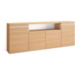 Skraut home - buffet salon et cuisine, meuble de rangement, commode, 200x35x75cm, 4 portes, meuble chaussure, ...