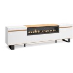 Skraut home - meuble tv, banc t�l�, grand espace de rangement, 200x35x57cm, pour les tv jusqu'� 80 , ...