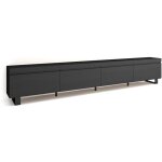 Skraut home - meuble tv, banc t�l�, grand espace de rangement, 320x57x35 cm, tv grand format, design ...