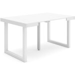 Skraut home - table console extensible, console meuble, 140, pour 6 personnes, pieds bois massif, style ...