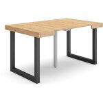 Skraut home - table console extensible, console meuble, 140, pour 6 personnes, pieds bois massif, style ... Skraut home - table console extensible, console meuble, 140, pour 6 personnes, pieds bois massif, style ...