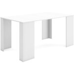 Skraut home - table console extensible, console meuble, 160, pour 8 personnes, table  manger, style ...