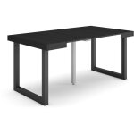Skraut home - table console extensible, console meuble, 160, pour 8 personnes, pieds bois massif, style ...
