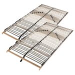 Sleepneo - sommier  lattes 160x200, ergonomique 7 zones, 42 lattes sommier  lattes 160x200,  monter ...
