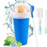 Slushy cup gobelet granita frozen magic smoothie granit cup ice cream maker avec cuillre paille et brosse ...