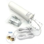Sma m�le - antenne ext�rieure 4g 5g 698 - 3800mhz 28dbi sma, connecteur male onmi, baril externe pour ...