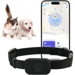 Smart pet collar with gps tracking, cat & dog gps collar, compatible with ios / android systems - black ...