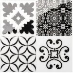 Carrelage adhsif mural x4, 22. 86 x 22. 86cm smart tiles vintage evora, sticker tuile effet carreaux ...