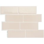 Smart tiles - carrelage adhsif mural x4, 29. 36x21. 29cm metro tripoli sticker dcoratif salle de bain ...