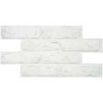 Carrelage adhsif mural xl x2, 54. 61 x 27. 94cm smart tiles brik zurich blanc / gris, sticker tuile ...