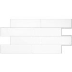 Smart tiles - crdence adhsive, effet carrelage mural cramique, x2 xl, 57. 3 x 27. 64cm oslo blanc ...