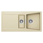Smeg - evier encastrable 2 cuves rversibles couleur crme 100x50 lc102p