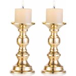 2 pices supports de bougie pilier en mtal dor, mariage, centres de bougeoirs pour bougies de 50mm ...
