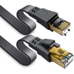Snq - 20m cble ethernet cat 8 , , cble rseau lan gigabit rj45 plat haute vitesse, cordon de brassage ...