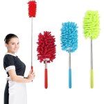 Lot de 3 plumeaux  main 74cm en microfibre extensible  pousseter lavable avec perche tlescopique ...
