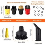 Accessoires de nettoyeur vapeur compatibles avec karcher, brosse ronde, grande buse de brosse ronde, ...