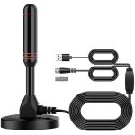 Snq - antenne tv hd numrique - comprend une base magntique et un cble coaxial - antenne tv antenne ...