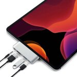Snq - argent) adaptateur hub mobile type - c avec chargeur usb - c, hdmi 4k, usb 3. 0 et prises 3. 5 ...