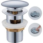 Snq - bonde lavabo salle de bain, bouchon avec trop plein chrom universelle standard - g 1 , kit de ...