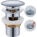 Snq - bonde lavabo salle de bain, bouchon avec trop plein chromé universelle standard - g 1 ¼, kit de ... Snq - bonde lavabo salle de bain, bouchon avec trop plein chromé universelle standard - g 1 ¼, kit de ...