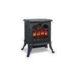 Chemine lectrique avec chauffage et feu de bois chemine lectrique led effet flamme pole  conomie ...
