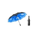 Ciel bleu et nuages blancs parapluie  trois volets entirement automatique portable coupe - vent protection ...