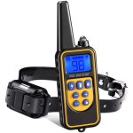 Collier de dressage pour chiens rechargeable, porte de 1000m, avec mode vibration, son, choc statique ...