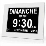 Snq - horloge calendrier num�rique one piece 7 pouces avec date et heure, horloge alzheimer pour parents, ...