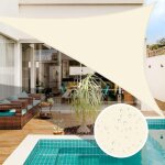 Parasol rsistant aux uv 10 ft, triangle sail canopy garden plant shelter breathable greenhouse cover ...