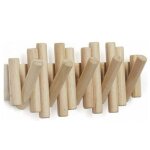 Snq - pat�re murale 5 crochets, en bois naturel, 37, 1x16, 5x4, 4 cm