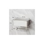 Porte - papier toilette avec boîte à lingettes humides en acier inoxydable - sans perçage - avec étagère ... Porte - papier toilette avec boîte à lingettes humides en acier inoxydable - sans perçage - avec étagère ...