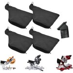 Sac  poussire pour scie  onglet modle 255, 4 pices, sac  poussire noir de 9 pouces avec fermeture ...