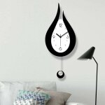 Snq - xintang horloge murale silencieuse goutte d'eau pendule horloge design moderne style nordique salon ...