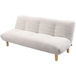 Bestmobilier - soan - banquette 2 places convertible clic - clac en velours textur