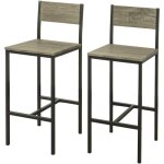 Sobuy - lot de 2 chaises tabourets de bar cuisine fst53x2 - avec repose - pieds Sobuy - lot de 2 chaises tabourets de bar cuisine fst53x2 - avec repose - pieds