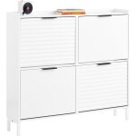 Sobuy armoire à chaussures Étroite 19cm - 4 trappes rangement 12 paires meuble entrée Étagère design ... Sobuy armoire à chaussures Étroite 19cm - 4 trappes rangement 12 paires meuble entrée Étagère design ...
