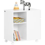 Sobuy - ask05 - w caisson de bureau support imprimante roulant organiseur bureau mobile caisson avec ...