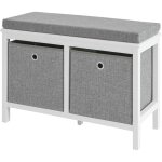 Sobuy - jamais utilis] banc de rangement avec 2 paniers et coussin rembourr fsr81 - hg