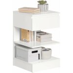 Sobuy - table de chevet bout de canapé, 1 tiroir + 2 Étagères, rangement moderne pour salon, chambre ... Sobuy - table de chevet bout de canapé, 1 tiroir + 2 Étagères, rangement moderne pour salon, chambre ...