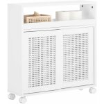 Sobuy bzr119 - w armoire wc toilettes compact roulante, meuble de rangement salle de bain troit sur ...