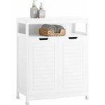 Sobuy - bzr121 - w meuble salle de bain armoire toilette commode placard meuble de rangement avec 2 portes, ...