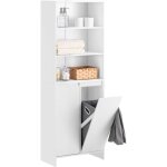 Sobuy bzr155 - w armoire de salle de bain haute avec sac à linge, colonne meuble salle de bain avec 2 ... Sobuy bzr155 - w armoire de salle de bain haute avec sac à linge, colonne meuble salle de bain avec 2 ...