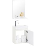 Bzr170 - setmeuble suspendu pour lavabo avec miroir meuble sous vasque avec miroir ensemble de lavabo ...