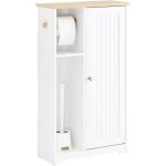Sobuy - bzr189 - w meuble de rangement salle de bain armoire porte - papier toilette porte brosse wc, ...