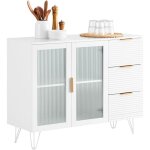 Jamais utilis] sobuy fsb86 - w buffet bas, commode armoire de rangement, buffet bahut pour cuisine salle ...