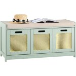 Fsr182 - gr banc de rangement, meuble d'entre, commode  chaussure, banquette avec coussin rembourr ...