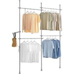 Kls03 - hg tlescope porte - vtements systme de penderie tlescopique avec 4 barres portant de vtement, ...
