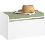 Sobuy - kmb80 - w banc coffre  jouet pour enfants, coffre de rangement 2 en 1, meuble de rangement avec ...